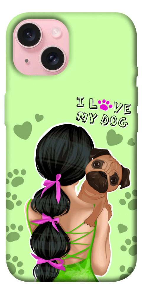 Чохол Love my dog для iPhone 15