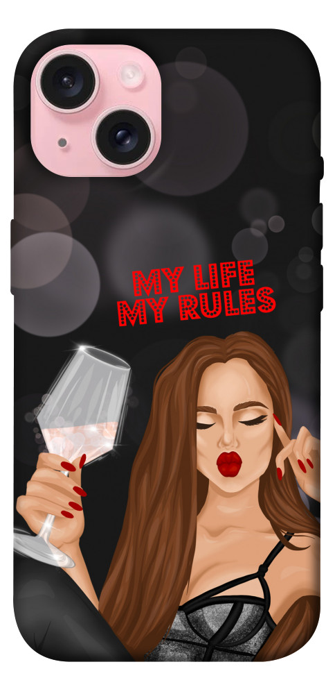 Чехол My life my rules для iPhone 15