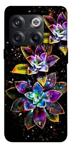 Чехол Flowers on black для OnePlus 10T