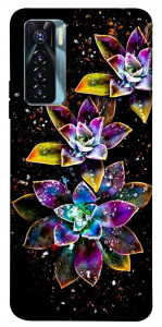 Чохол Flowers on black для TECNO Camon 17 Pro