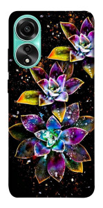 Чехол Flowers on black для Oppo A78 4G