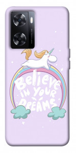 Чехол Believe in your dreams unicorn для OnePlus Nord N20 SE