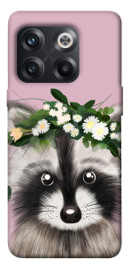 Чехол Raccoon in flowers для OnePlus 10T