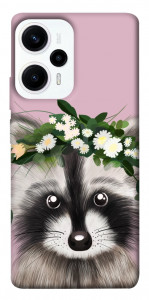 Чехол Raccoon in flowers для Xiaomi Poco F5