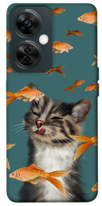 Чехол Cat with fish для OnePlus Nord CE 3 Lite
