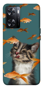 Чехол Cat with fish для OnePlus Nord N20 SE