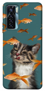 Чехол Cat with fish для TECNO Camon 17 Pro