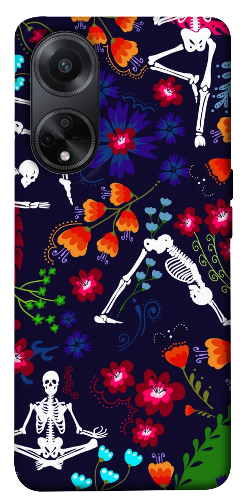 Чехол Yoga skeletons для Oppo A58 4G