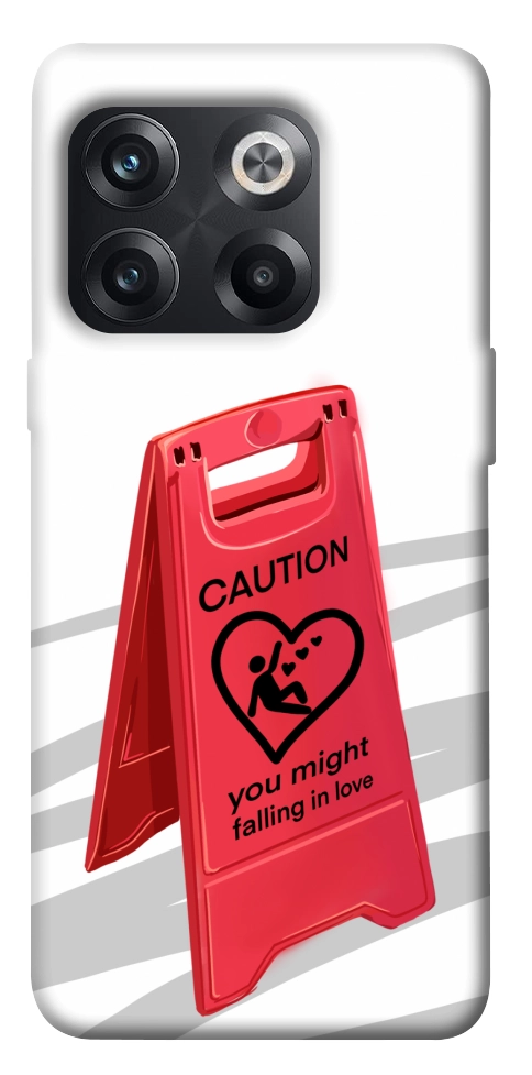 Чехол Caution falling in love для OnePlus 10T