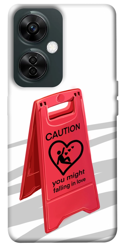 Чохол Caution falling in love для OnePlus Nord CE 3 Lite