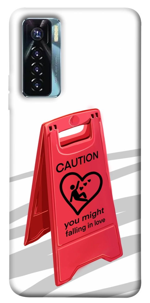 Чохол Caution falling in love для TECNO Camon 17 Pro