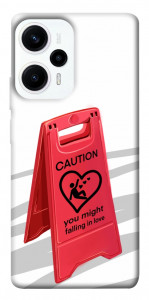 Чехол Caution falling in love для Xiaomi Redmi Note 12 Turbo