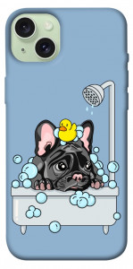 Чохол Dog in shower для iPhone 15 Plus