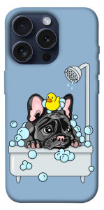 Чехол Dog in shower для iPhone 15 Pro