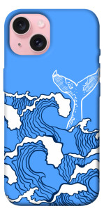 Чехол Голубой кит для iPhone 15
