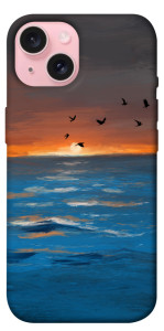 Чехол Закатное море для iPhone 15