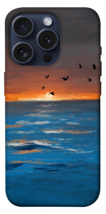 Чехол Закатное море для iPhone 15 Pro