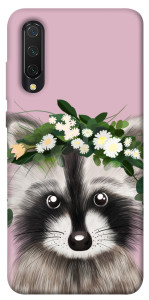Чехол Raccoon in flowers для Xiaomi Mi 9 Lite
