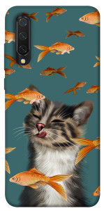 Чехол Cat with fish для Xiaomi Mi 9 Lite
