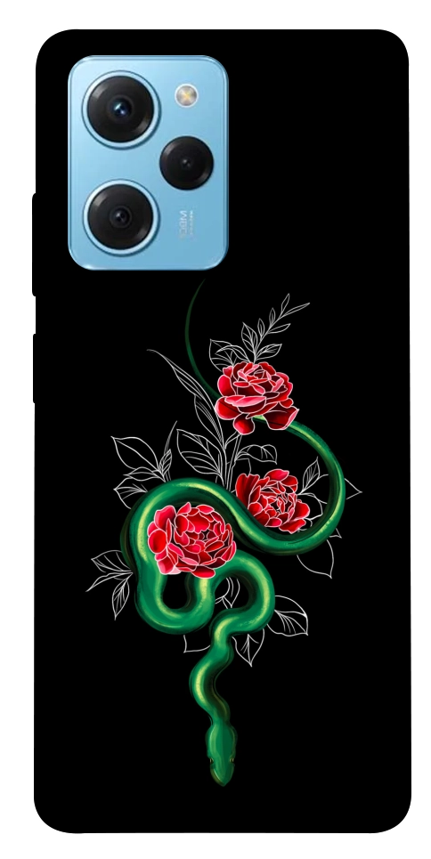 Чехол Snake in flowers для Xiaomi Poco X5 Pro 5G