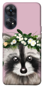 Чехол Raccoon in flowers для Oppo Reno 8 T 4G