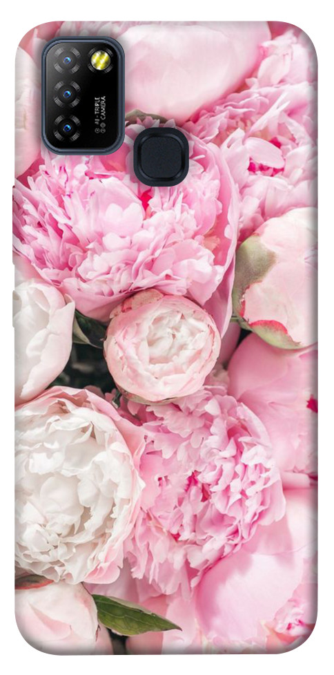 Чохол Pink peonies для Infinix Hot 10 Lite