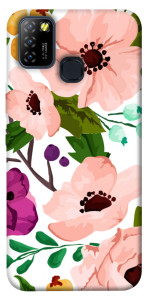 Чехол Акварельные цветы для Infinix Hot 10 Lite
