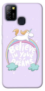 Чохол Believe in your dreams unicorn для Infinix Hot 10 Lite