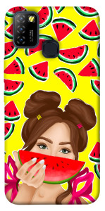 Чехол Watermelon girl для Infinix Hot 10 Lite