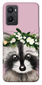 Чехол Raccoon in flowers для Oppo A36