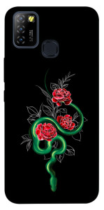 Чохол Snake in flowers для Infinix Hot 10 Lite