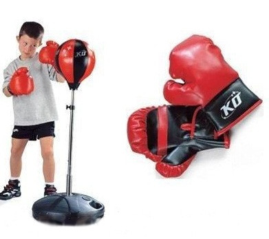 Фото Детский боксерский набор на стойке MS 0333 перчатки в комплекте (Красный) на vchehle.ua