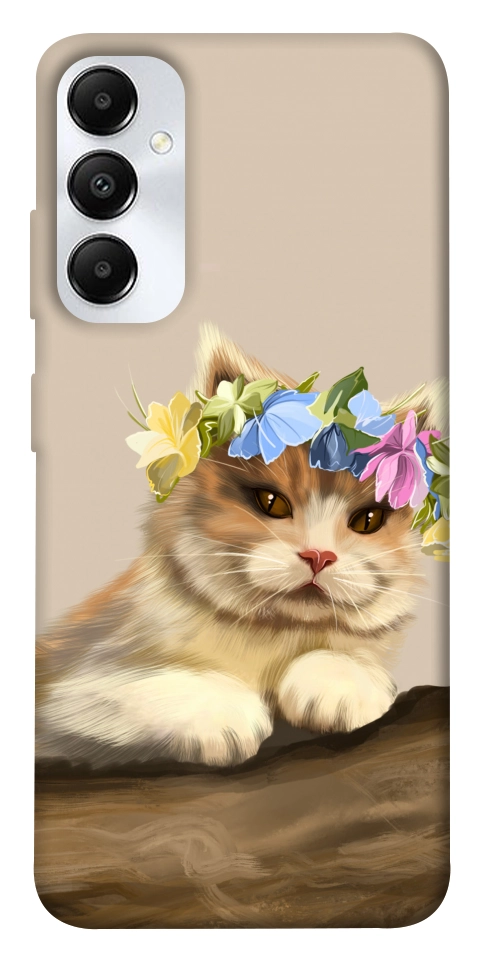 Чохол Cat in flowers для Galaxy A05s