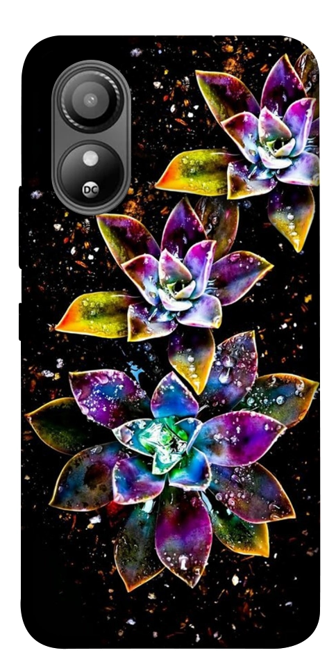 Чехол Flowers on black для ZTE Blade L220