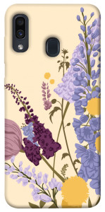 Чехол Flowers art для Samsung Galaxy A30