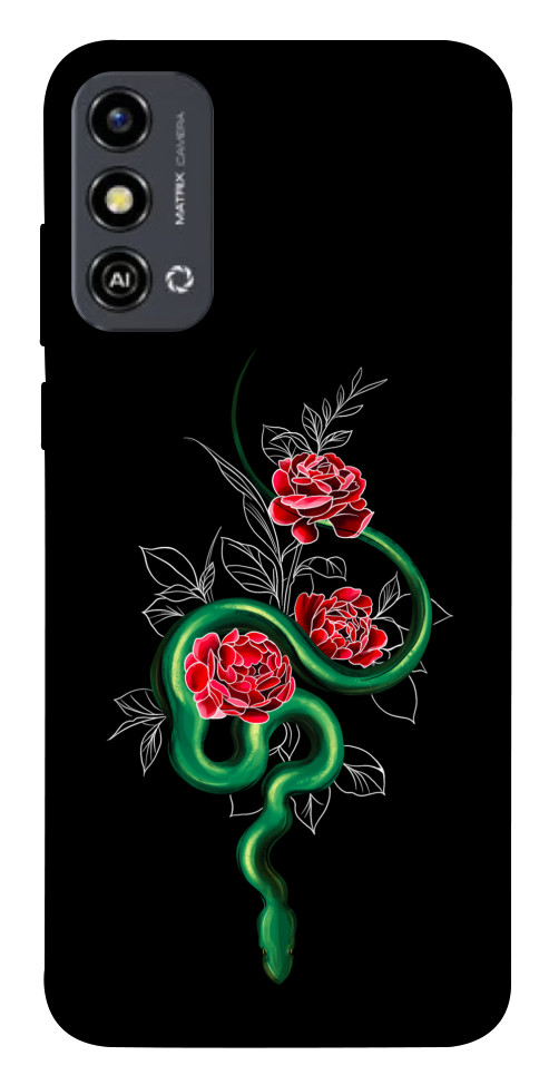 Чехол Snake in flowers для ZTE Blade A53