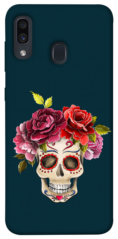 Чехол Flower skull для Galaxy A30 (2019)