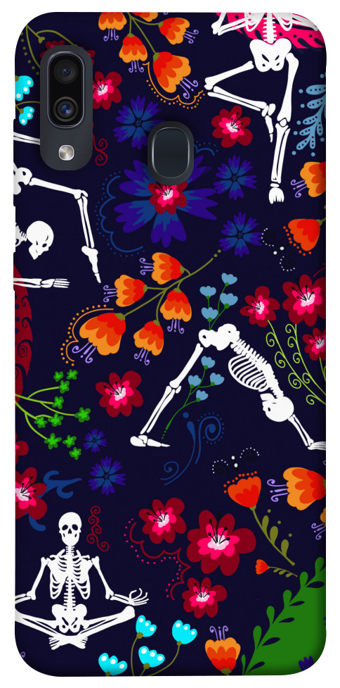 Чехол Yoga skeletons для Galaxy A30 (2019)