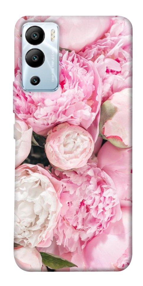 Чохол Pink peonies для Infinix Hot 12i