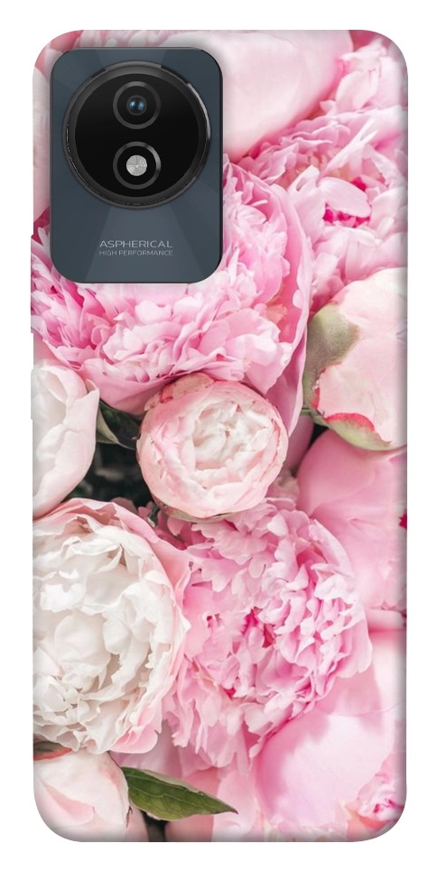 Чохол Pink peonies для Vivo Y02