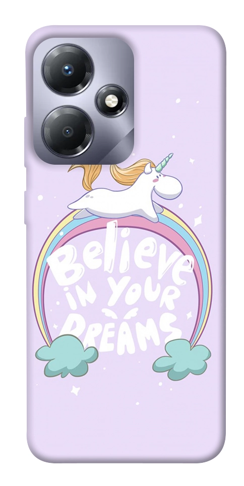 Чохол Believe in your dreams unicorn для Infinix Hot 30 Play