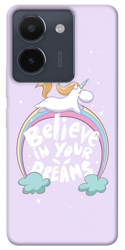 Чохол Believe in your dreams unicorn для Vivo Y36