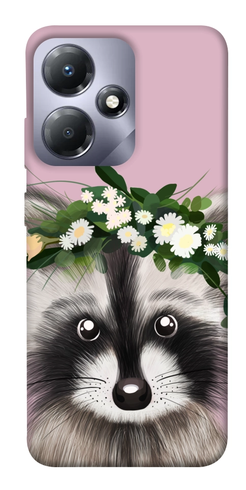 Чехол Raccoon in flowers для Infinix Hot 30 Play