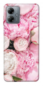 Чехол Pink peonies для Motorola Moto G14