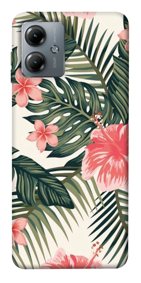 Чехол Tropic flowers для Motorola Moto G14