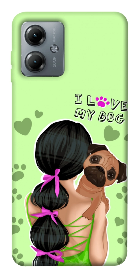 Чехол Love my dog для Motorola Moto G14