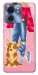 Чохол Girl and corgi для Motorola Edge 40