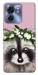 Чохол Raccoon in flowers для Motorola Edge 40