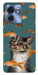 Чохол Cat with fish для Motorola Edge 40