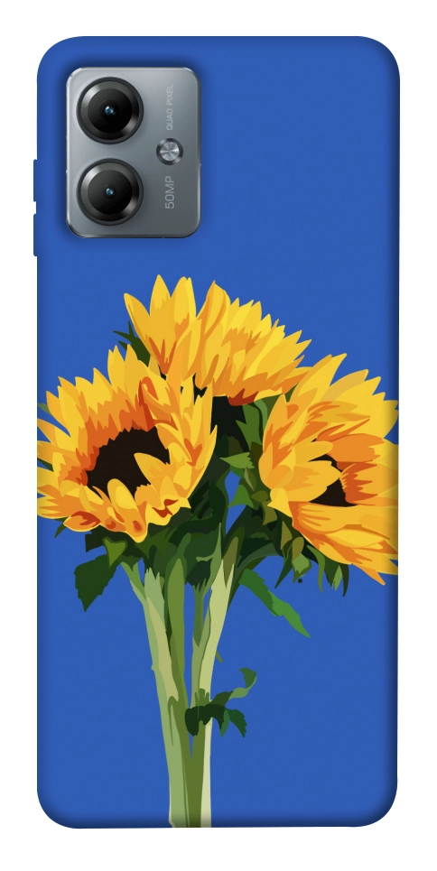 Чохол Bouquet of sunflowers для Motorola Moto G14